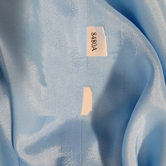 LOFT Blue & White Floral Lace Trim Sleeveless Shift Dress Size 12 - Picture 10 of 12